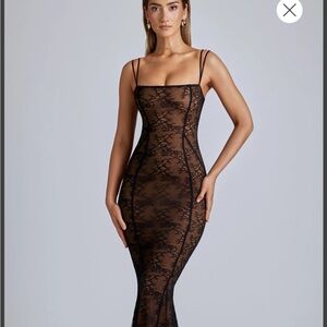 Oh Polly Marietta
Sheer Lace Fishtail Gown